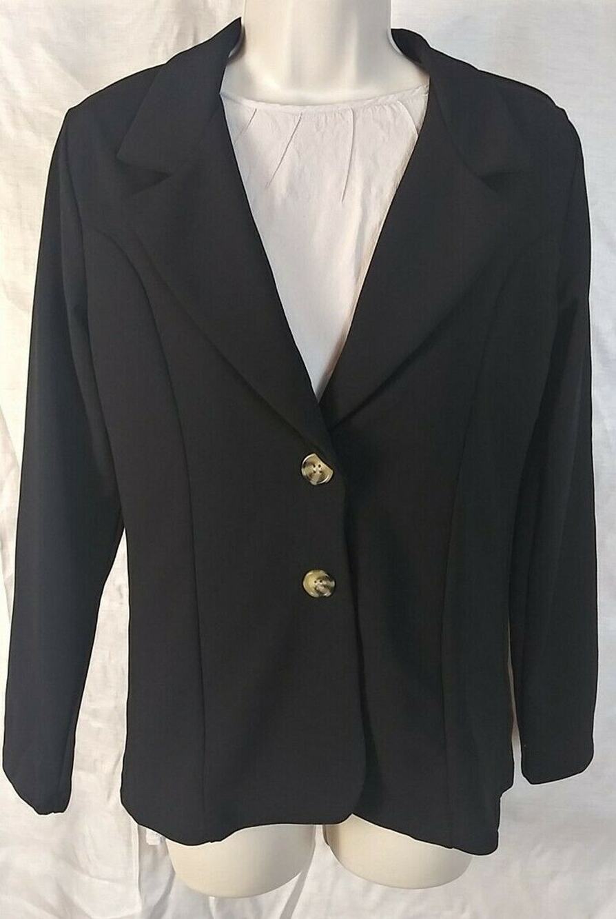 Doublju - Women's Black Suit Jacket - Lightweight - Small